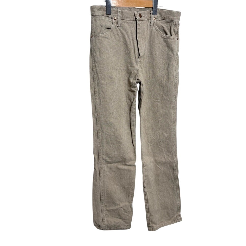 Wrangler 936TAN Cowboy Cut Slim Fit Tan Western Rodeo Denim‎ Jeans 31x32